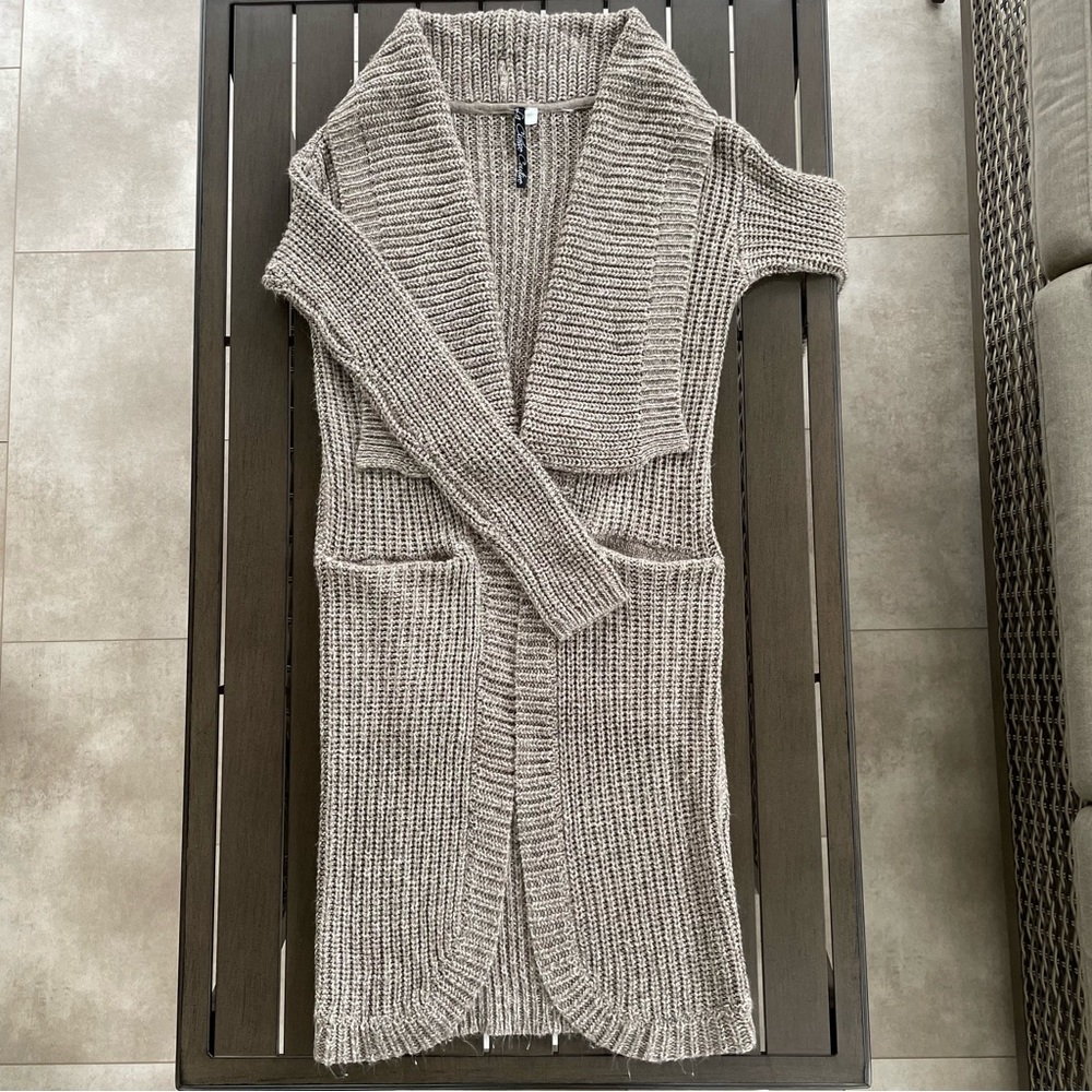 LA CLASSE COUTRE LAGENLOOK OPEN FRONT LONG CARDIGAN SWEATER!!